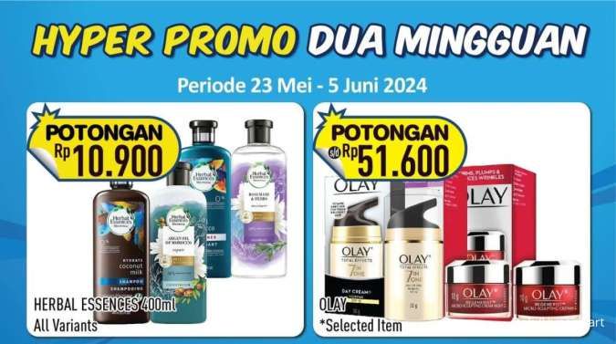 Promo Hypermart Dua Mingguan sampai 5 Juni, Skincare Olay Diskon Rp 51.600!