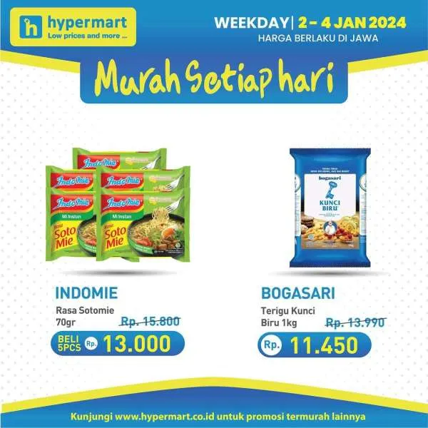 Promo Hypermart Hyper Diskon Weekday Periode 2-4 Januari 2023