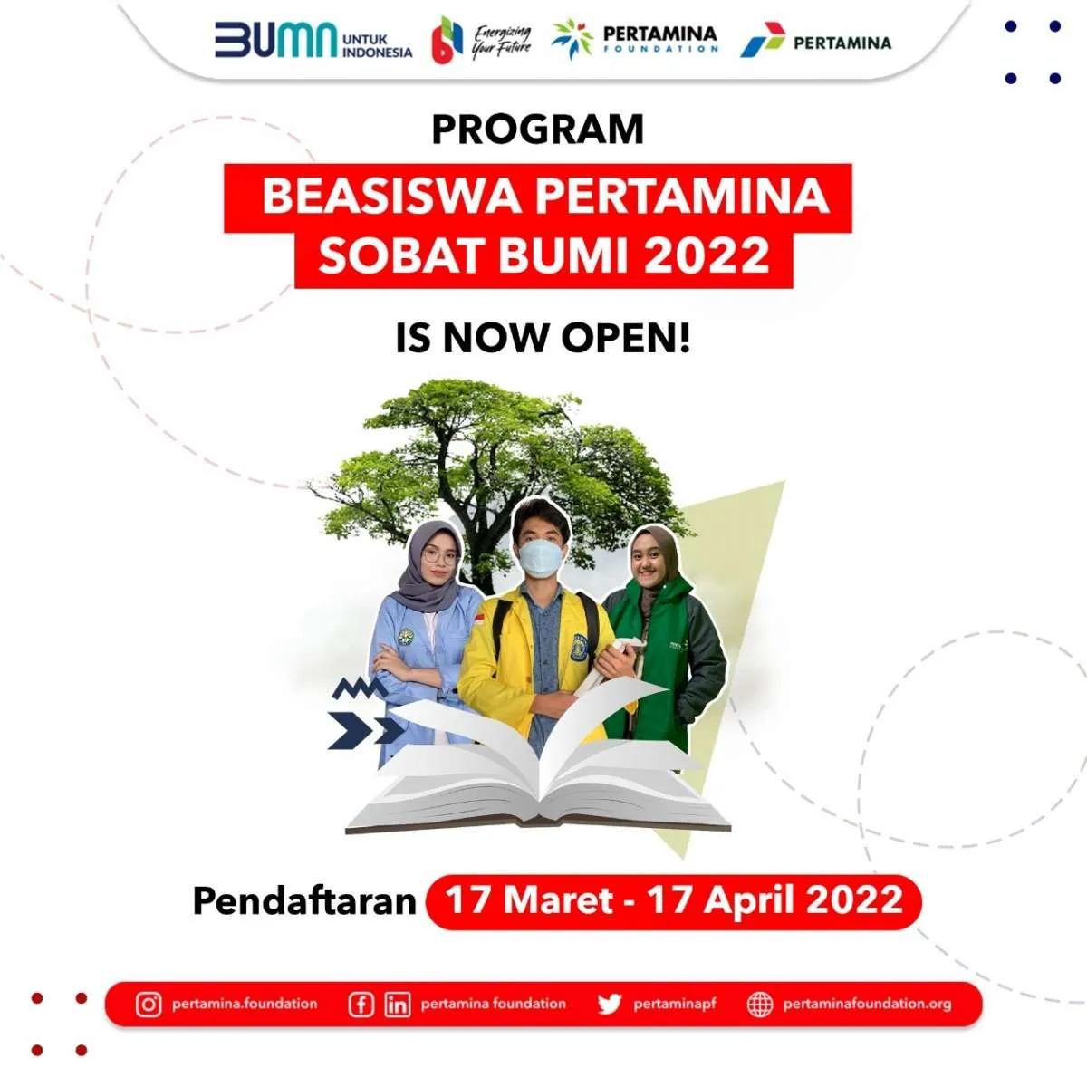 Beasiswa Terbaik Pertamina Sobat Bumi Hadir untuk Mahasiswa dari 38 Kampus 