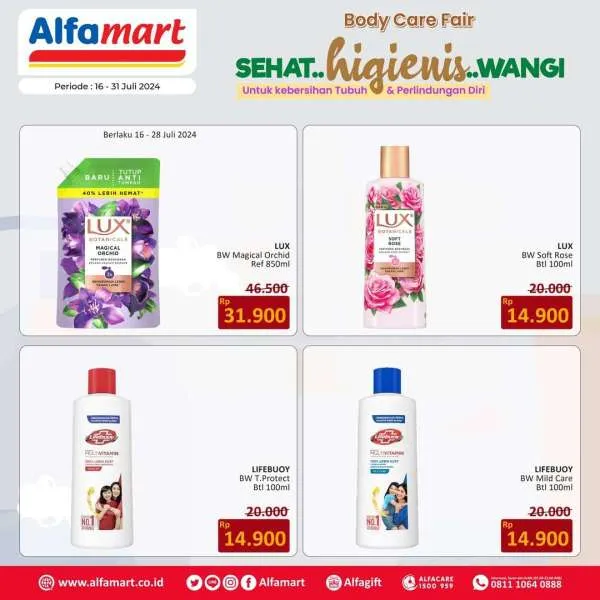 Promo Alfamart Body Care Fair Periode 16-31 Juli 2024