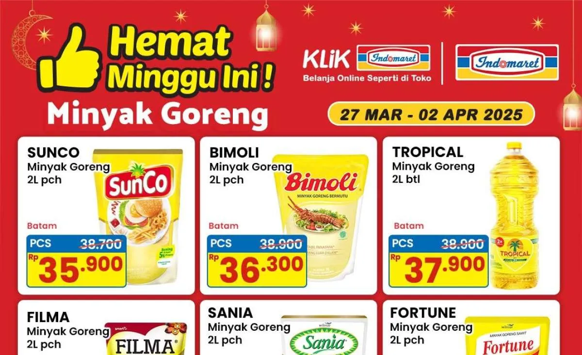 Promo Minyak Goreng Hemat di Alfamart-Indomaret, Potongan Harga Awal April 2025
