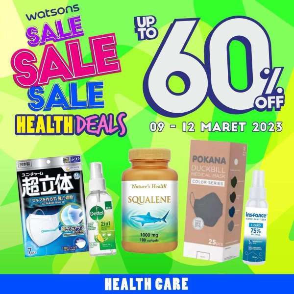 Promo Watsons Health Deals s/d 12 Maret 2023, Diskon hingga 60% untuk Aneka Vitamin