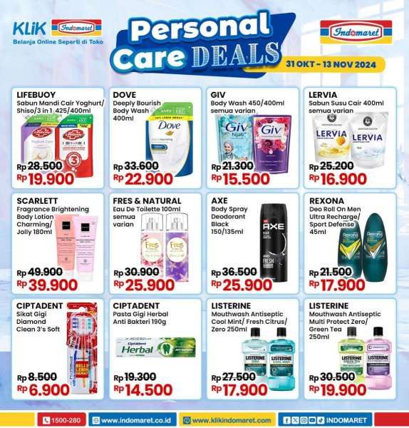 Promo Indomaret Personal Care Deals 21 Oktober-13 November 2024