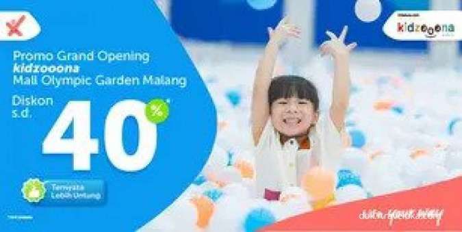 Promo Traveloka Kidzooona Mall Olympic Garden Malang, Dapatkan Diskon hingga 40%