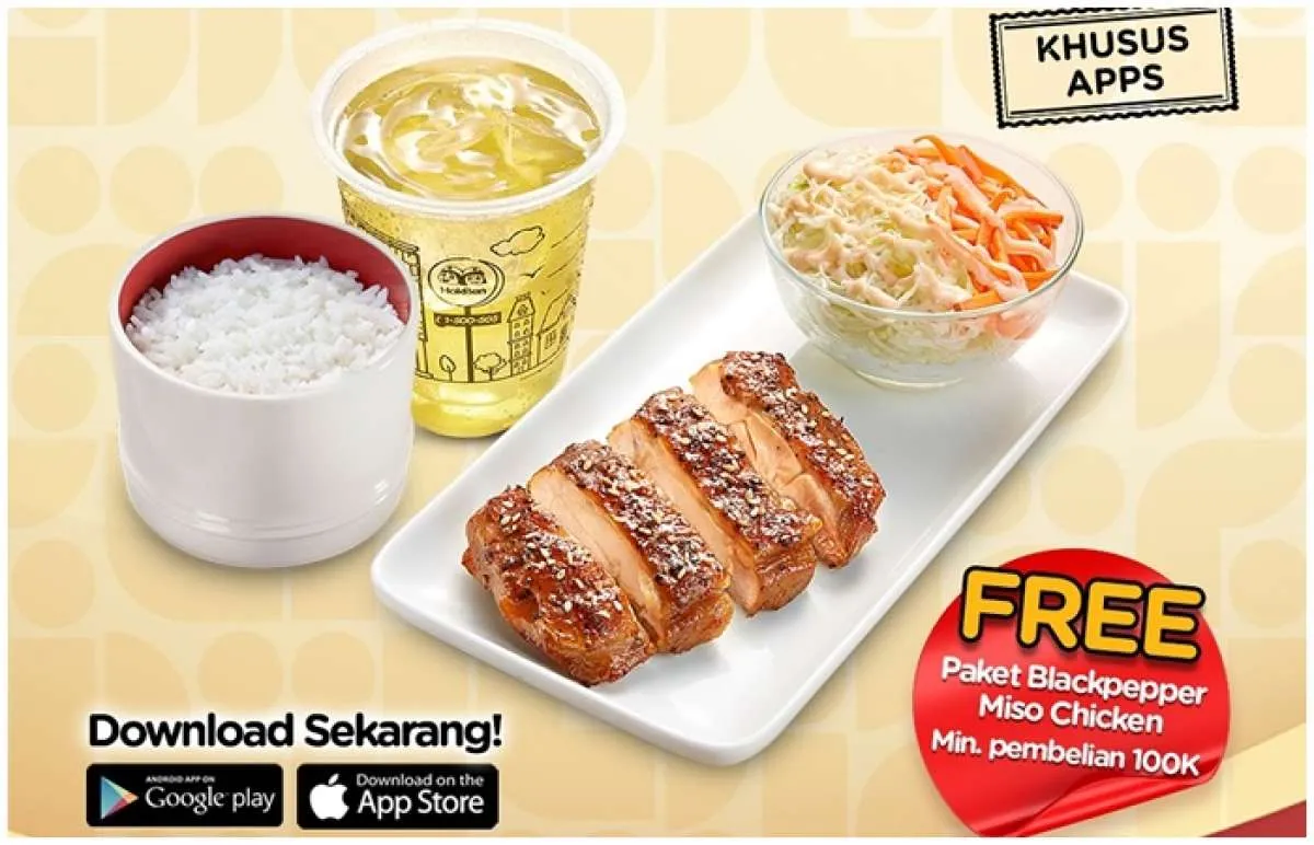 Promo Hokben Via Aplikasi Selama Mei, Pengguna Baru Dapat 1 Paket Menu Spesial Gratis