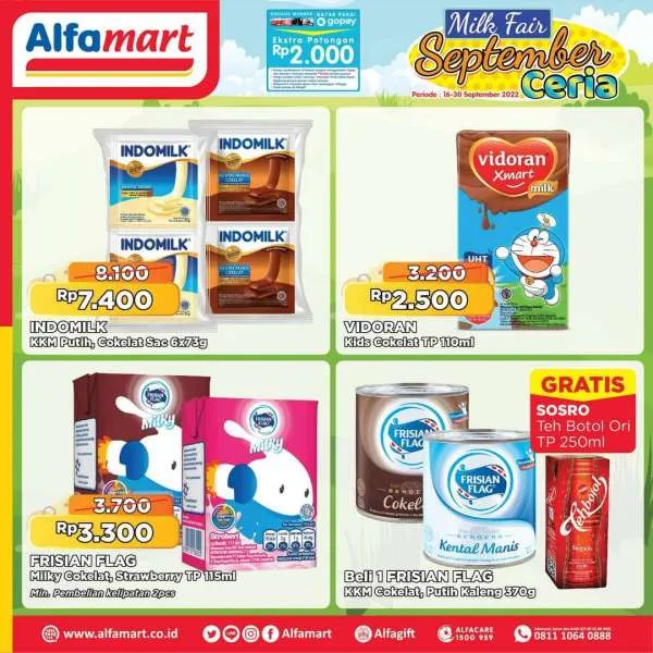Promo Alfamart Milk Fair Periode 16-30 September 2022