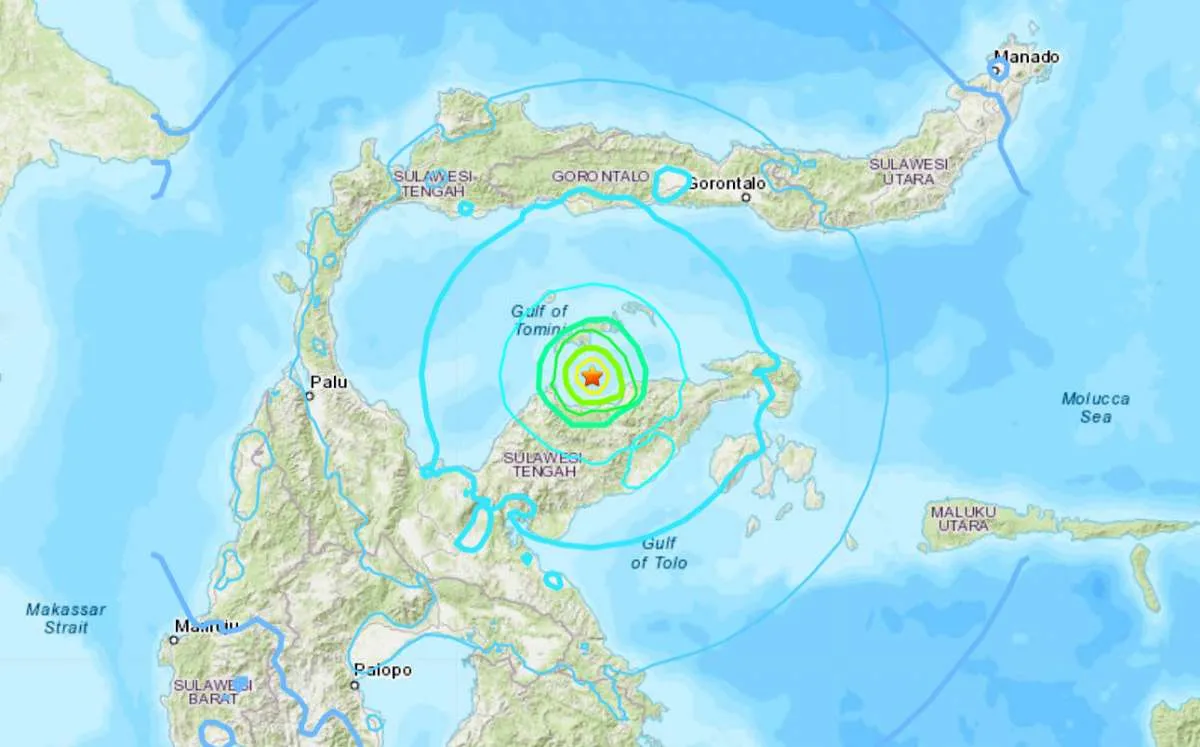 Rentetan gempa di Tojo Una-una, siang diguncang M 5,9, malam M 6,3