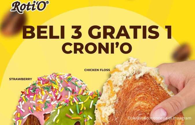 Promo Roti'O Beli 2 Crombo'O Gratis 1 Croni'O Spesial Gajian, Segera Berakhir Besok!