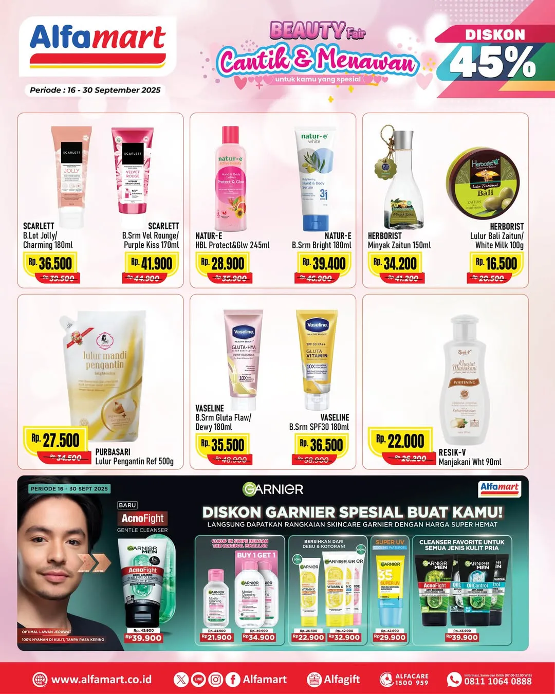 Promo Alfamart Beauty Fair Diskon s/d 45% Periode 16-30 September 2025