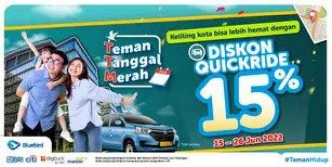 Manfaatkan Promo Traveloka TTM s.d 26 Juni 2022, Diskon QuickRide hingga 15%