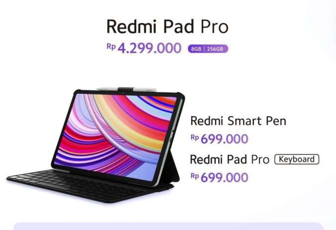 Harga Redmi Pad Pro Indonesia