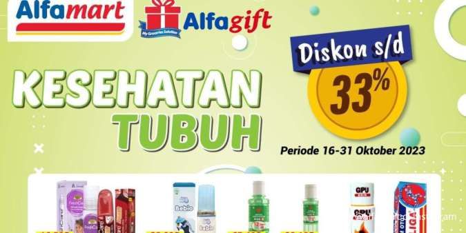 Promo Alfamart Diskon 33% & Gratis Ongkir di Alfagift, Berlaku Sampai 31 Oktober 2023