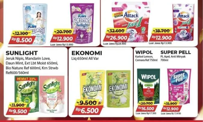 Promo Alfamart Paling Murah Sejagat 8-15 Maret 2025, Sunlight 650ml Jadi Rp 9.500