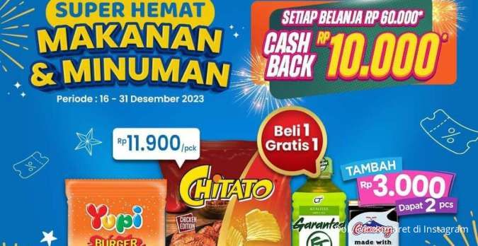 Promo Indomaret Super Hemat Camilan Beli 2 Gratis 1, Kebutuhan Dapur Mulai Rp 2.900