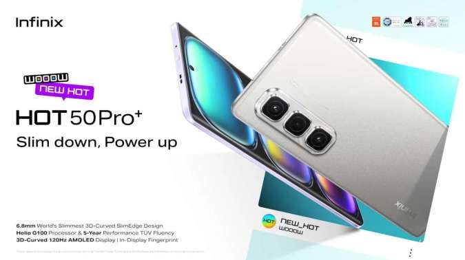 Spesifikasi & Infinix Hot 50 Pro+: Chipset Helio G100, Harga Rp 2,6 Juta