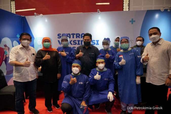 Sentra Vaksinasi Bersama Jatim dibuka, Petrokimia Gresik kerahkan dukungan