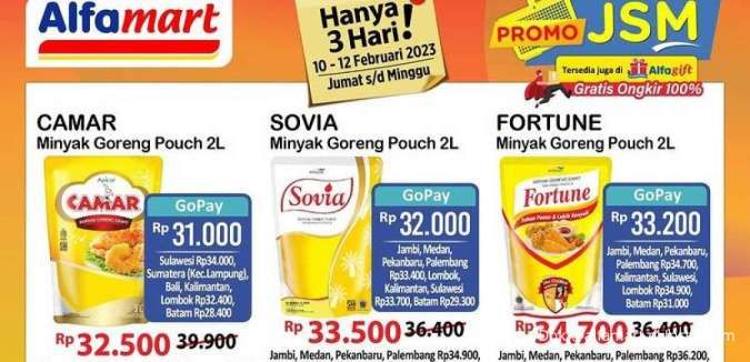 Promo JSM Alfamart Terbaru 10-12 Februari 2023, Potongan Harga untuk Minyak Goreng