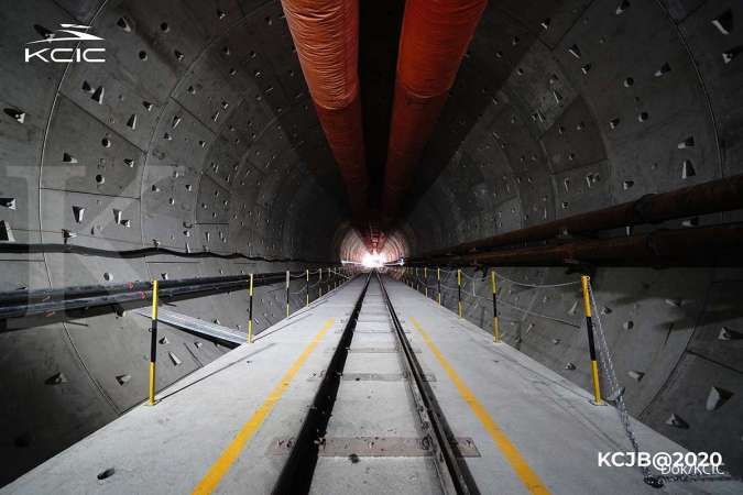 Terowongan 1,8 km di tunnel #1 Halim sudah tembus, proyek kereta cepat sudah 74,94%