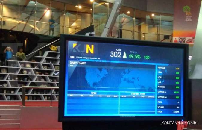 Resmi IPO, harga saham Krida Jaringan Nusantara (KJEN) melonjak 49,5%