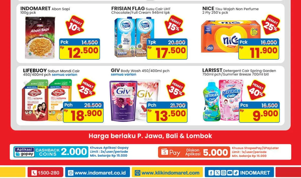 Promo Deterjen & Sabun Mandi Weekend Minggu 6 Juli 2025, Harga Hemat Sampai 40%