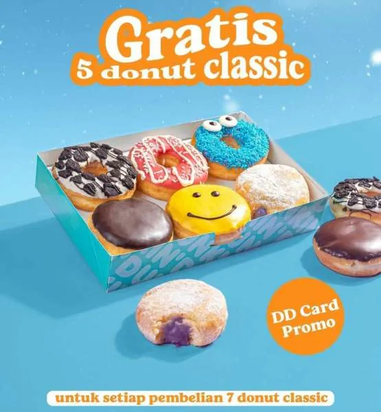 Promo Dunkin: Happy Monday beli 7 gratis 5 donut