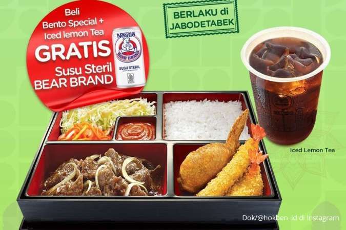 Promo HokBen Gratis Bear Brand di Bulan Ramadan 2025, Berlaku di Jabodetabek