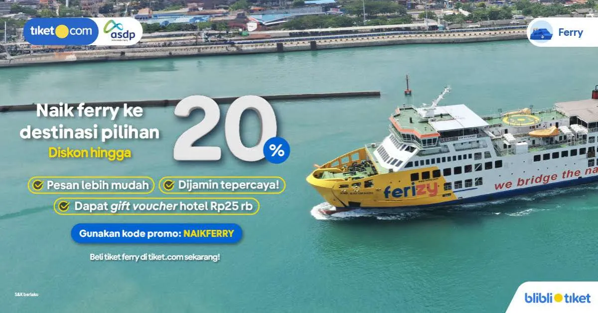 Nikmati Libur Akhir Tahun Berlayar di Ferry, Pesan Tiket Sekarang di tiket.com
