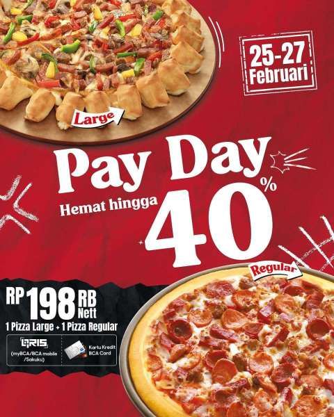 Promo Pizza Hut Payday x BCA Berlaku 25-27 Februari 2025