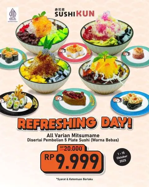 Promo Sushikun Refreshing Day 1-15 Oktober 2025