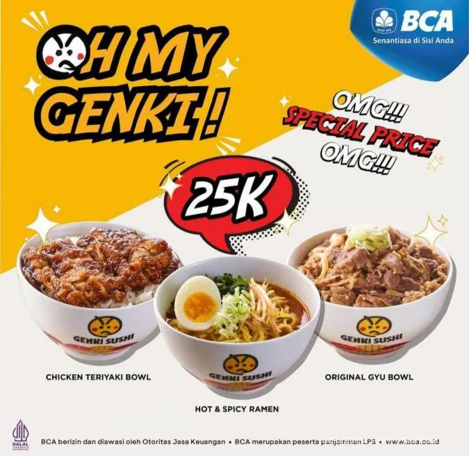 Promo Genki Sushi x BCA 2023 Paket Oh My Genki
