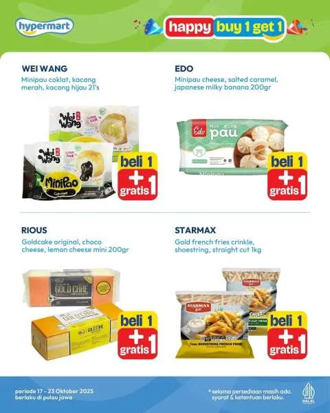Promo Hypermart Buy 1 Get 1 Periode 17-23 Oktober 2025