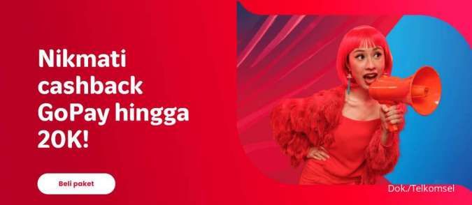 Promo GoPay Payday, Dapatkan Cashback 50% Saat Beli Paket Data Telkomsel