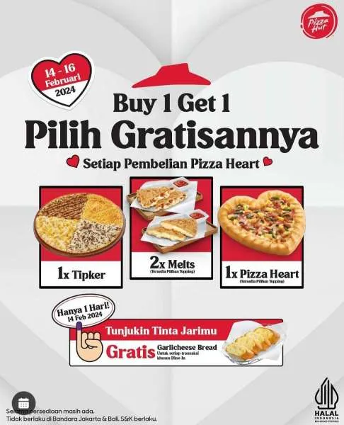 Promo Pizza Hut edisi Valentine dan Pemilu 2024