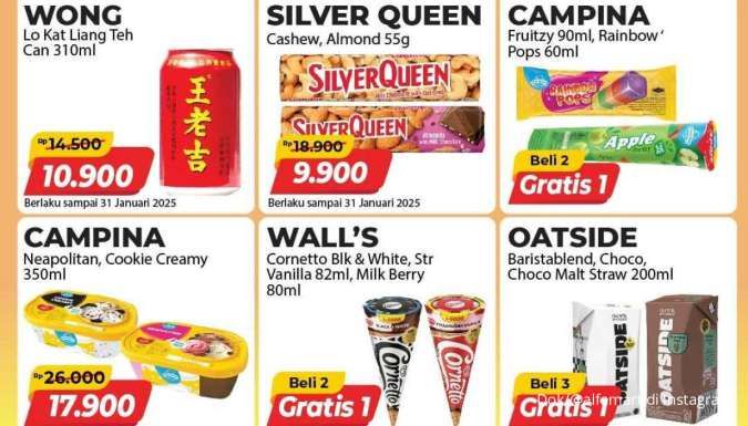 Promo Alfamart Long Weekend Januari 2025, Promo SilverQueen hingga Es Krim Cornetto