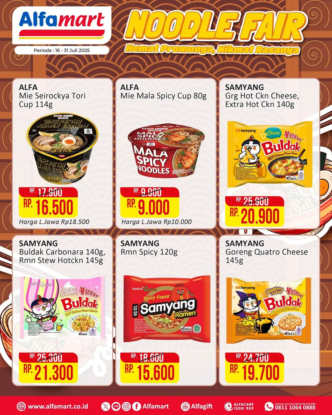Promo Alfamart Noodle Fair Periode 16-31 Juli 2025