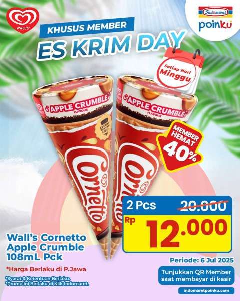 Promo Es Krim di Indomaret 6 Juli 2025