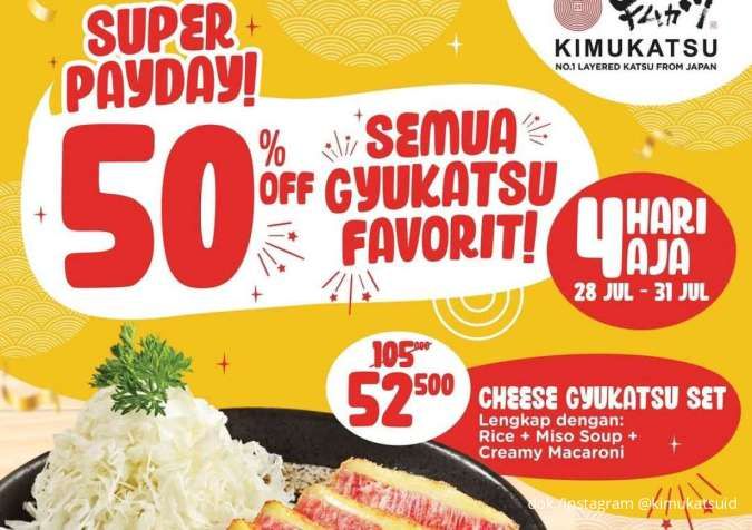 Hari Terakhir! Promo Kimukatsu Super Payday, Gyukatsu Favorit Cuma Setengah Harga