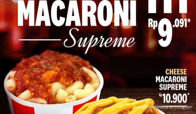 Promo KFC Terbaru Desember, Macaroni Supreme Rp 9.000-an & Winger Bucket Spesial