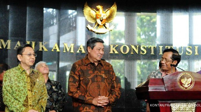Mahfud pimpin empat hakim MK pamitan ke SBY