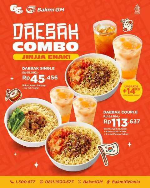 Promo Bakmi GM Daebak Combo Single dan Couple