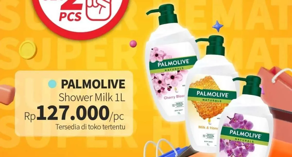 Promo Guardian s/d 22 Mei 2024, Tambah Rp 1.000 Dapat 2 Palmolive Shower Milk 1 Liter