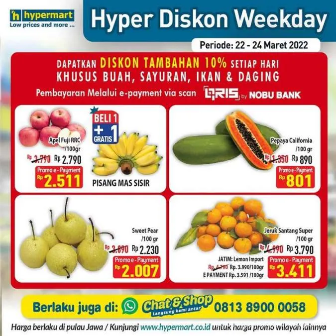 Promo Hypermart Hyper Diskon Weekday 22-24 Maret 2022