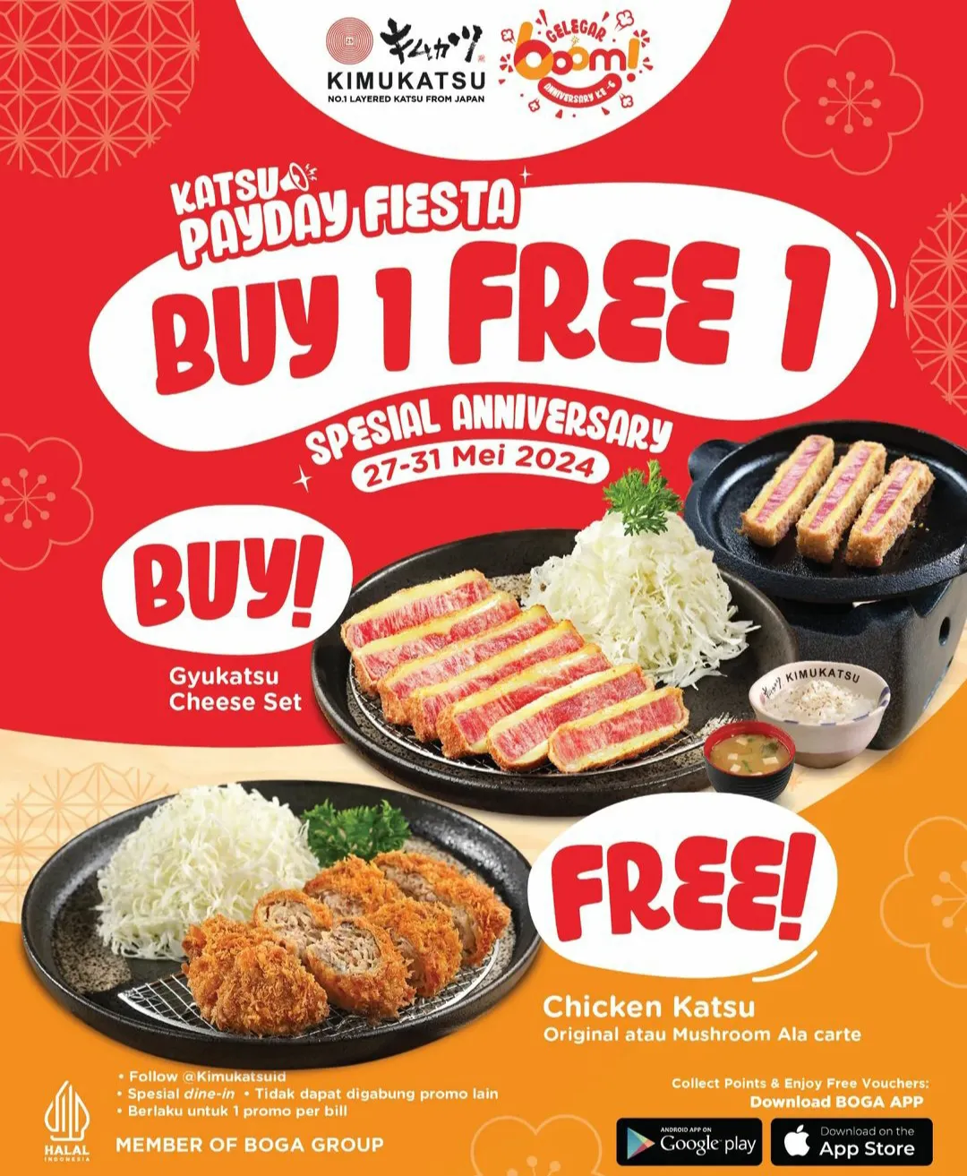 promo BOGA Payday KimuKatsu dan Pepper Lunch