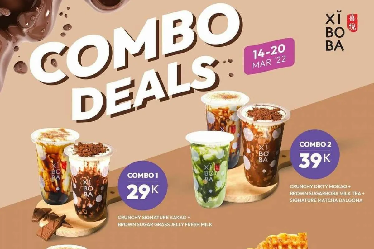 Promo Xi Bo Ba 14-20 Maret 2022, Hemat Paket Combo Deals Minuman hingga Croffle