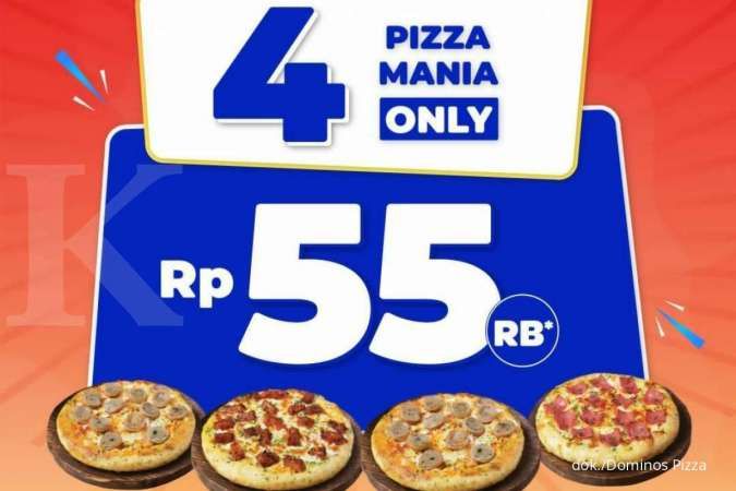 Promo Dominos Pizza 16 November 2021, Super Deal 4 Pizza Mania Cuma Rp 55.000