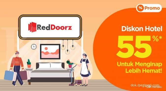 Promo PegiPegi RedDoorz, Diskon Hotel 55% Periode Booking Hingga 8 November 2021 