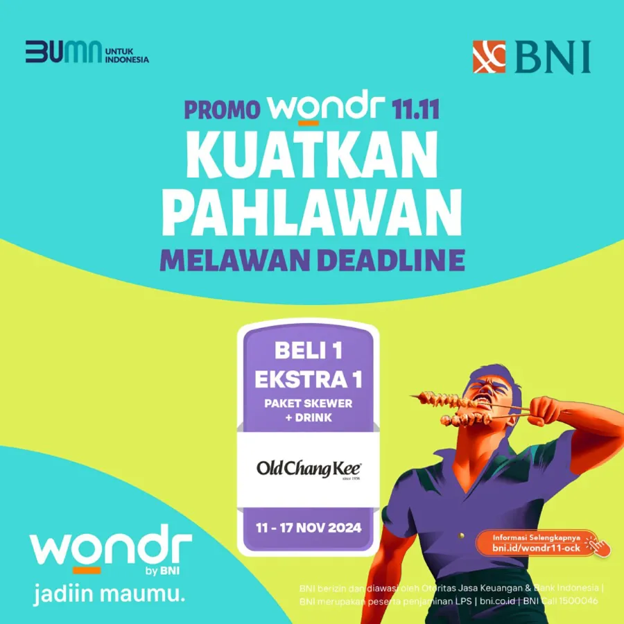 Promo 11.11 Wondr by BNI di Old Chang Kee