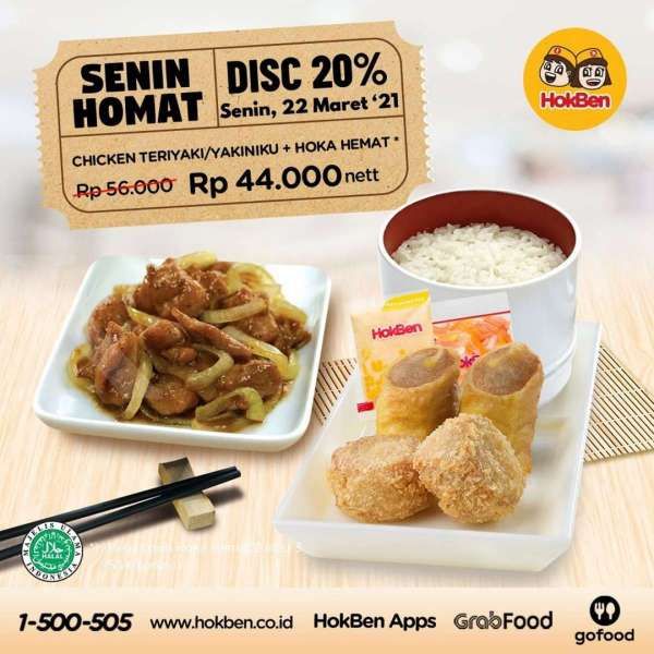 Promo HokBen hari ini 22 Maret 2021
