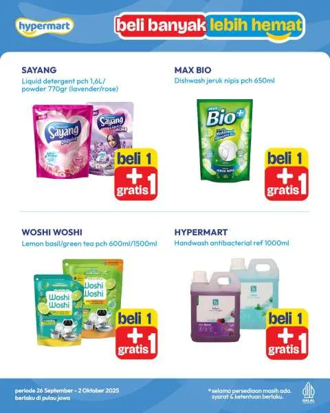 Promo Hypermart Beli Banyak Lebih Hemat Periode 26 September-2 Oktober 2025
