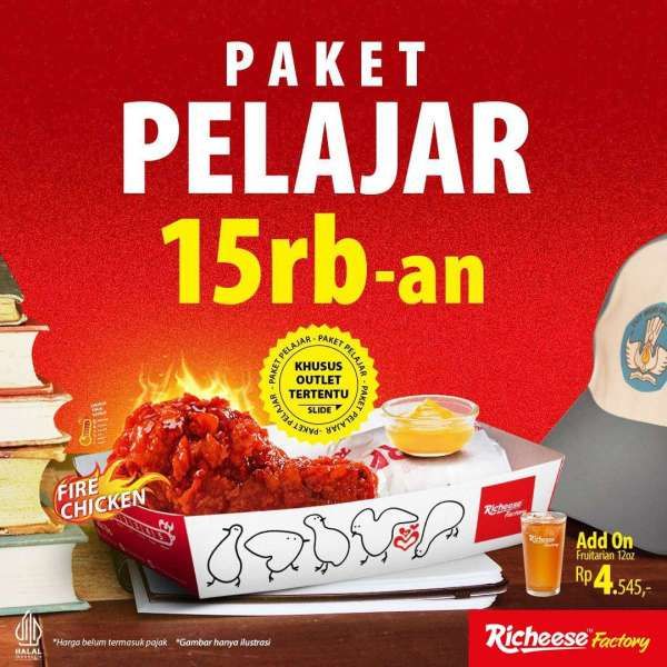 Promo Richeese Paket Pelajar Rp 15.000-an